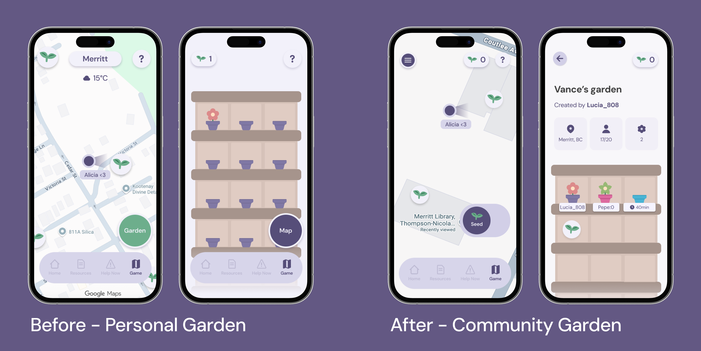 Before and after map view